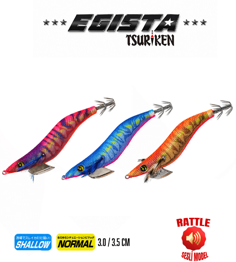 TSURIKEN Tsuriken Egista Rattle Shallow 3.5 20gr Kalamar Zokası Kalamar Zokaları