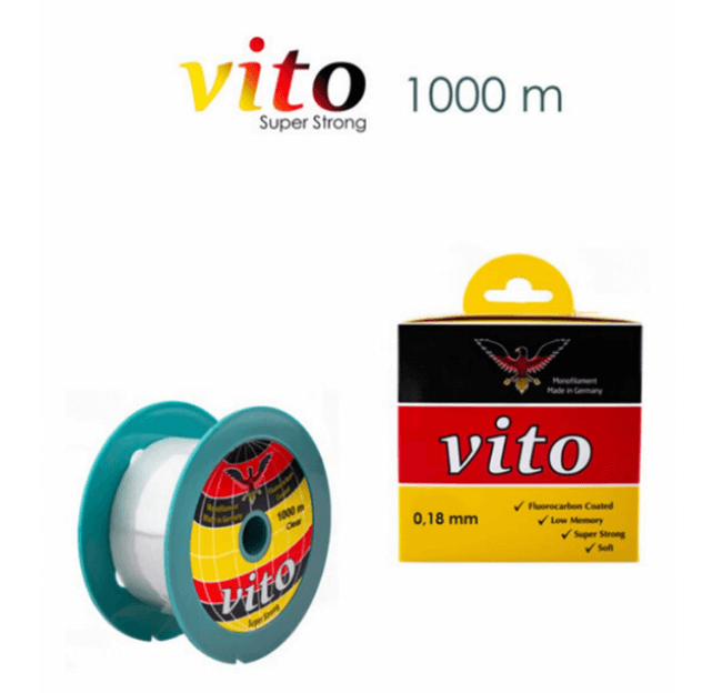 Fluorocarbon (Leader) Misinalar VİTO 1000M BOBİN MİSİNA ŞEFFAF