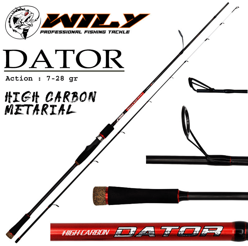 Spin Kamışları Wily Dator 210CM 7-28 GR Spin Kamış