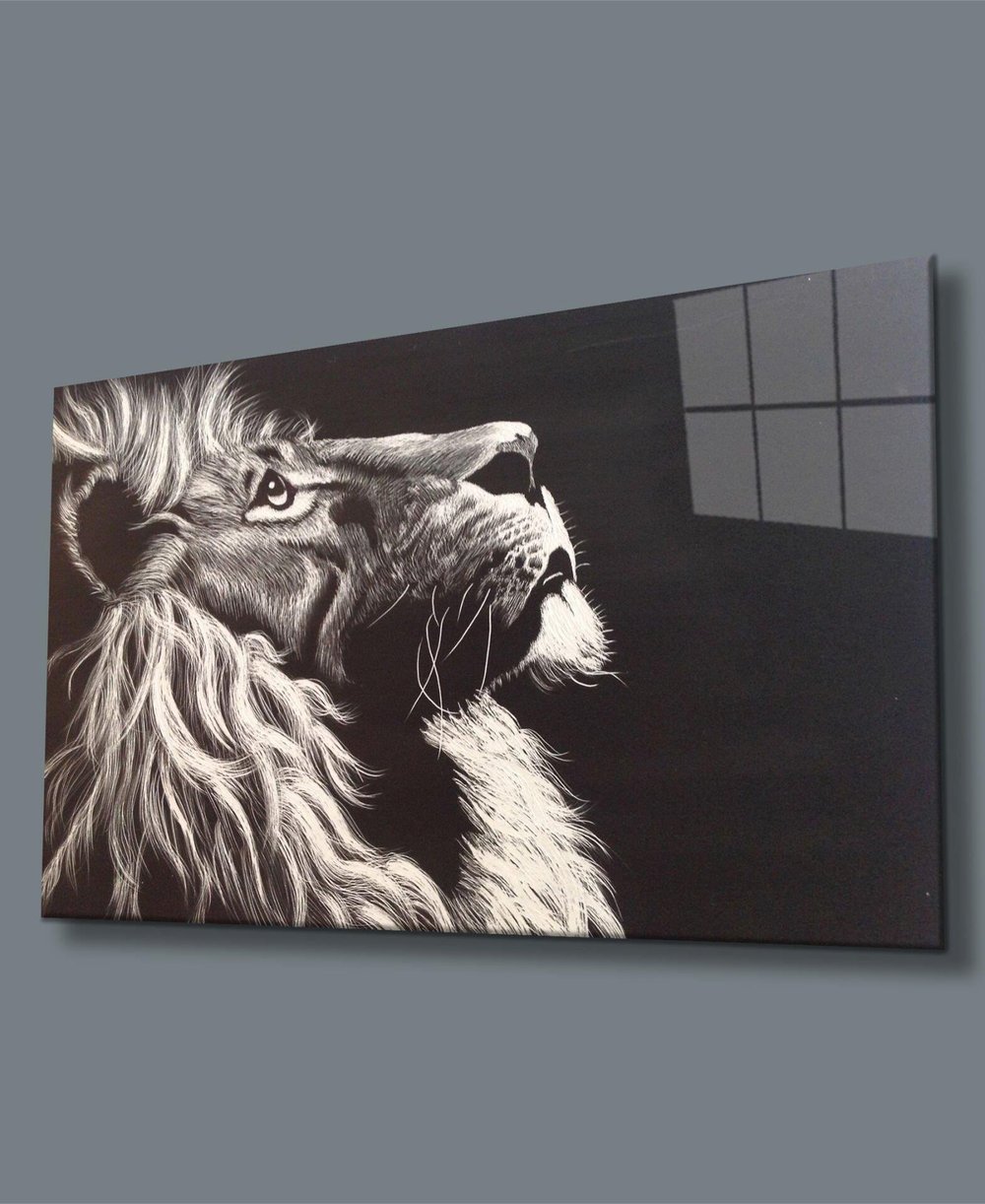 Aslan Cam Tablo  4mm Dayanıklı Temperli Cam