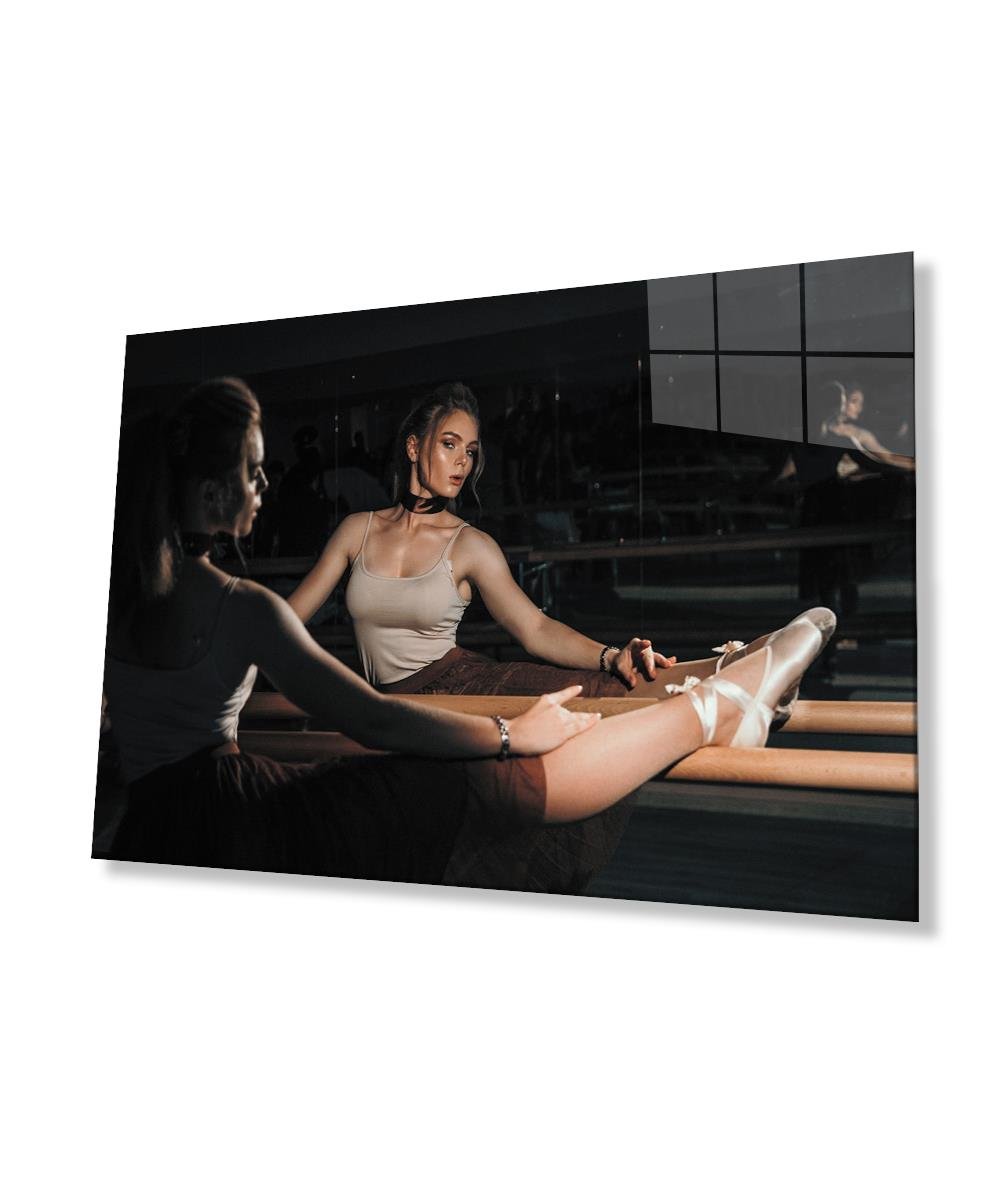 Balerin Cam Tablo  4mm Dayanıklı Temperli Cam Ballerina Glass Table 4mm Durable Tempered Glass Glass Wall Art