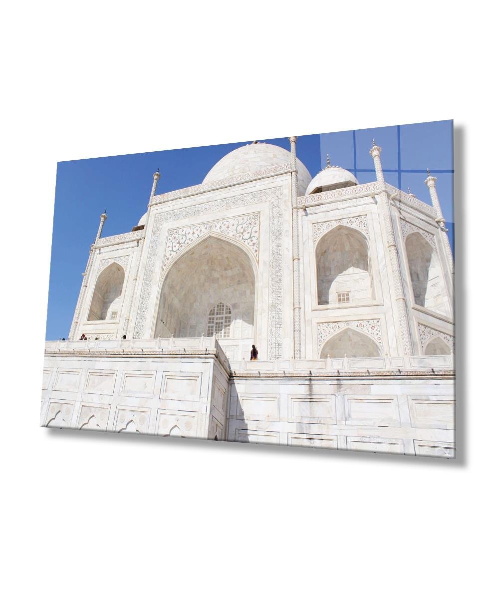 Beyaz Bina Cam Tablo  4mm Dayanıklı Temperli Cam, White Glass Wall Decor