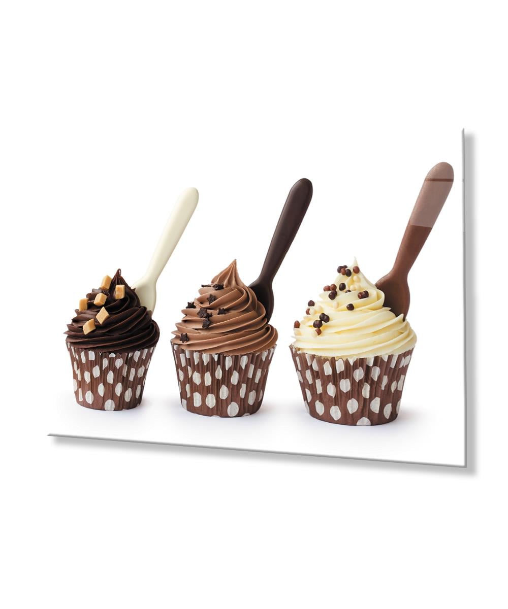 Dondurma Pasta Cam Tablo  4mm Dayanıklı Temperli Cam Ice Cream Cake Glass Wall Art