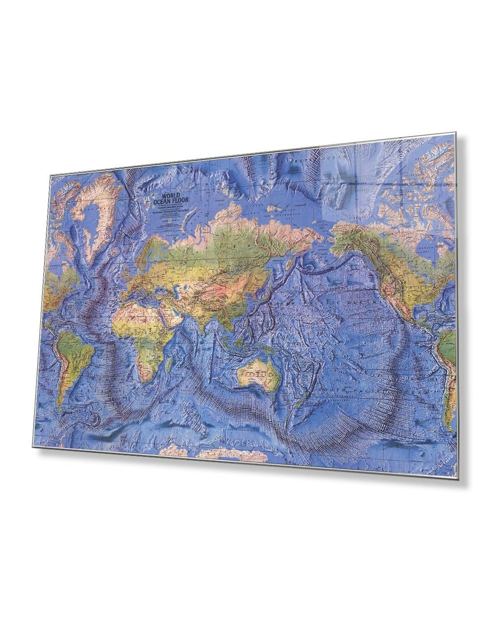 Dünya Haritası 4mm Dayanıklı Temperli Cam Tablo Temperli Cam, World Map
