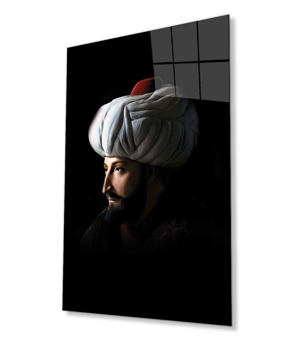 Fatih Sultan Mehmet  Cam Tablo 4mm Dayanıklı Temperli Cam