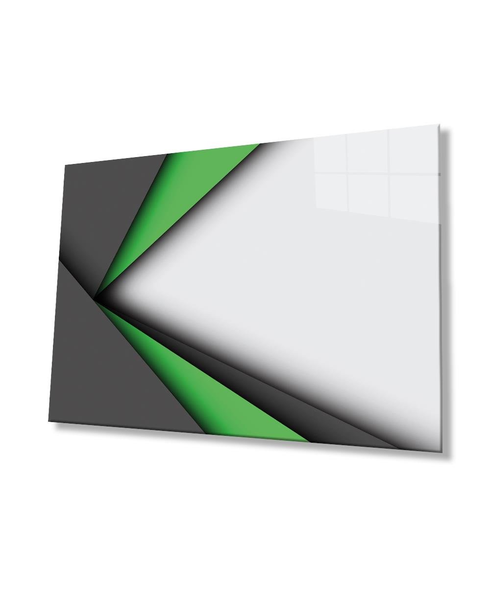 Geometrik Mimari Cam Tablo  4mm Dayanıklı Temperli Cam, Geometric Architecture Glass Wall Decor
