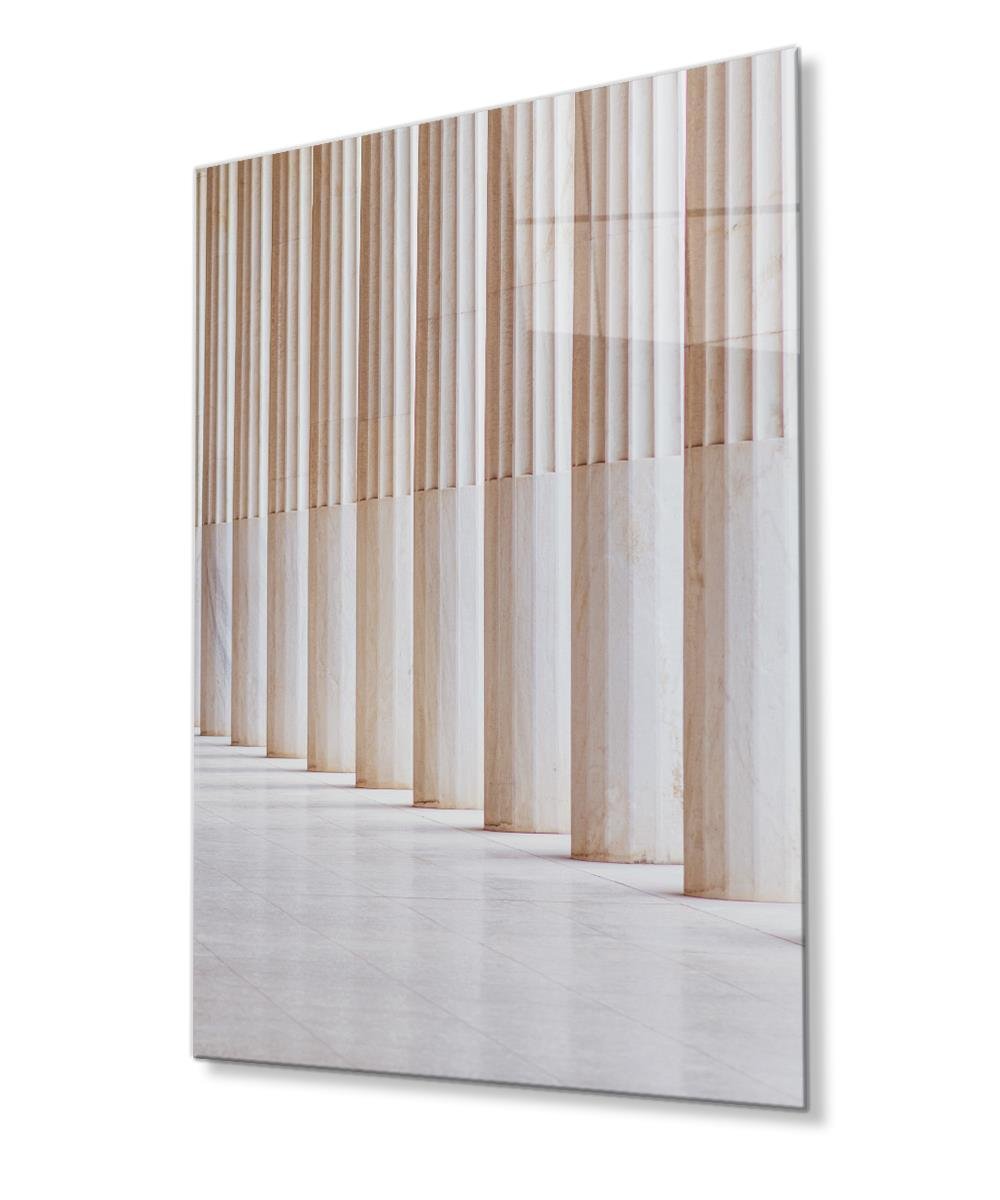 Geometrik Mimari Cam Tablo  4mm Dayanıklı Temperli Cam, Geometric Architecture Glass Wall Decor