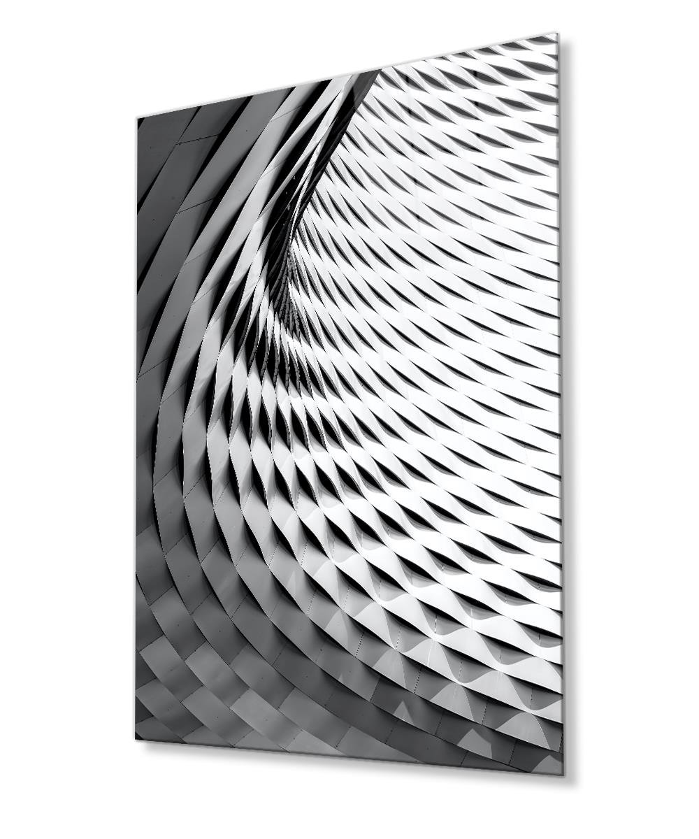 Geometrik Mimari Cam Tablo  4mm Dayanıklı Temperli Cam, Geometric Architecture Glass Wall Decor