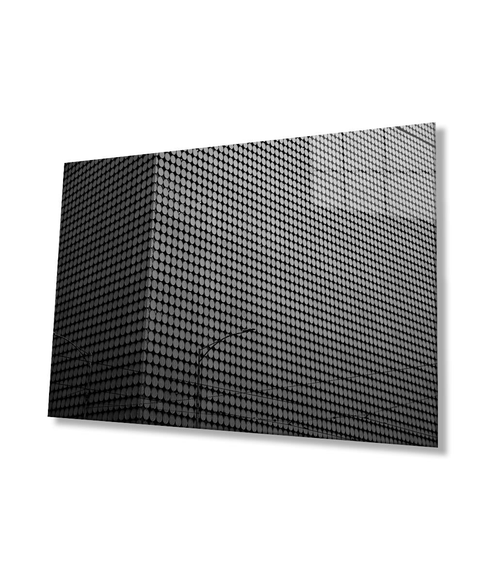 Geometrik Mimari Cam Tablo  4mm Dayanıklı Temperli Cam, Geometric Architecture Glass Wall Decor