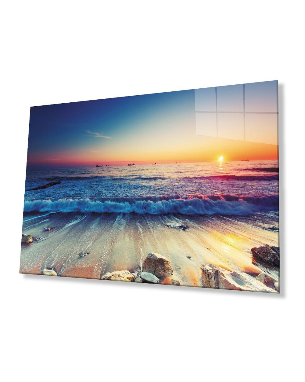 Gün Batımı Cam Tablo  4mm Dayanıklı Temperli Cam Sunset Glass Table 4mm Durable Tempered Glass