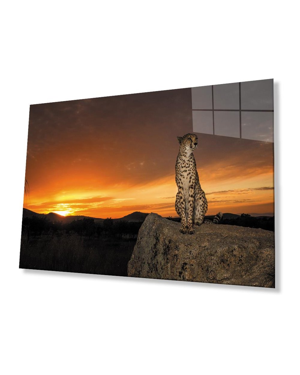Gün Batımı Çıta Cam Tablo  4mm Dayanıklı Temperli Cam Sunset Slat Glass Table 4mm Durable Tempered Glass