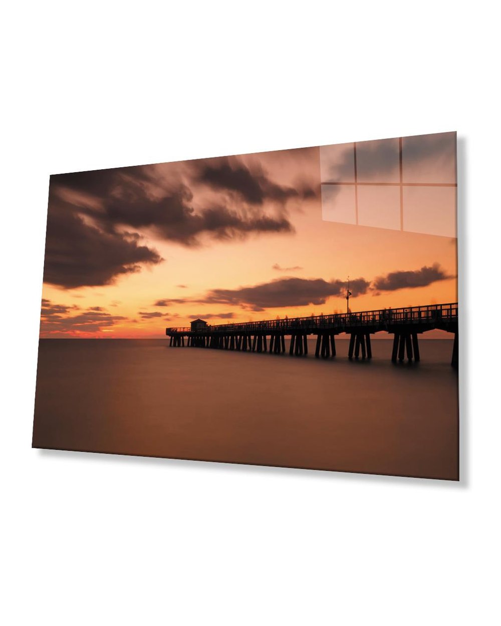 Gün Batımı Manzara Cam Tablo  4mm Dayanıklı Temperli Cam Sunset Landscape Glass Table 4mm Durable Tempered Glass