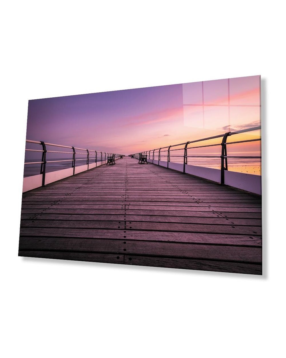 Gün Batımı Manzaralı Cam Tablo  4mm Dayanıklı Temperli Cam Sunset View Glass Table 4mm Durable Tempered Glass
