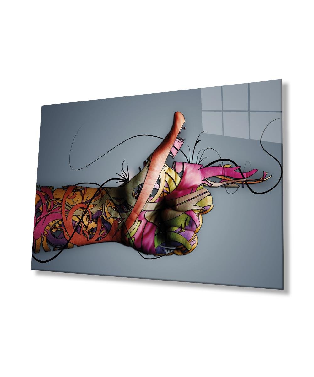 İllüstrasyon Cam Tablo  4mm Dayanıklı Temperli Cam, Illustration Art Glass Wall Decor