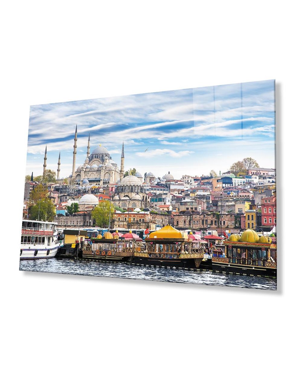 İstanbul Manzaralı  4mm Dayanıklı  Cam Tablo Temperli Cam