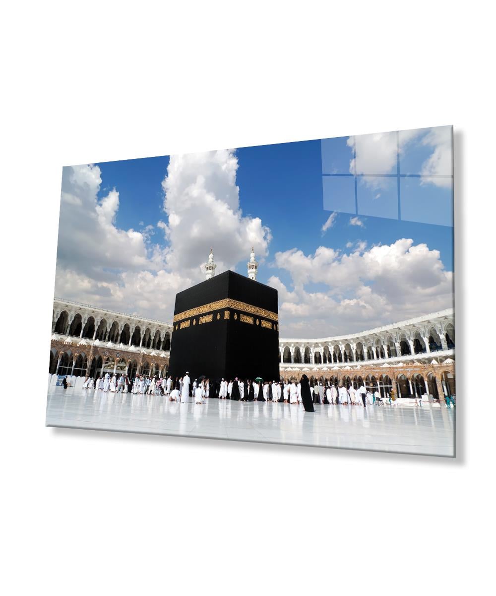 Kabe Kutsal Topraklar Dini Duvar Dekoru Cam Tablo 4mm Dayanıklı Temperli Cam