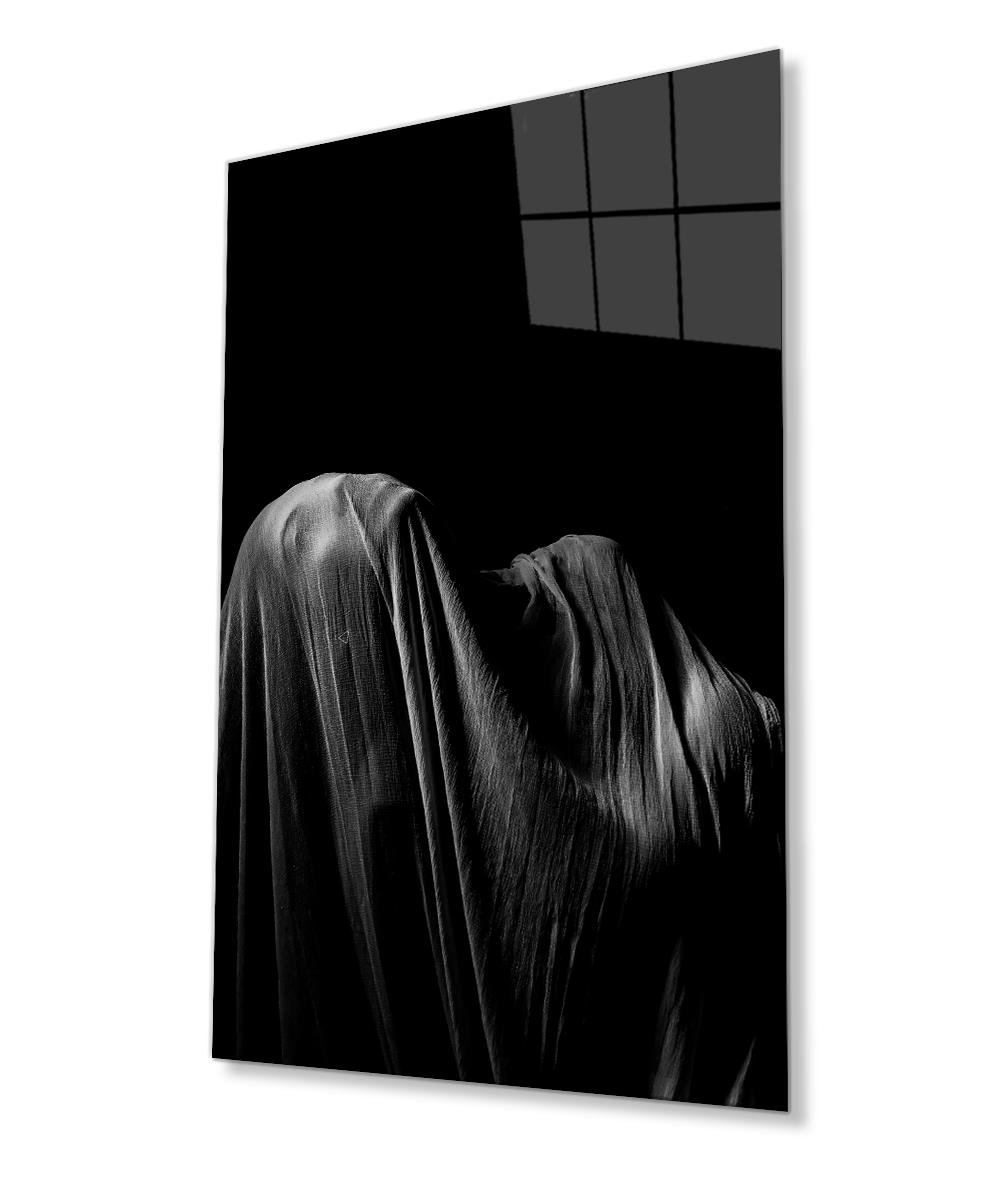 Kadın Vücudu Örtülü Cam Tablo  4mm Dayanıklı Temperli Cam, Women Body Covered Glass Wall Art