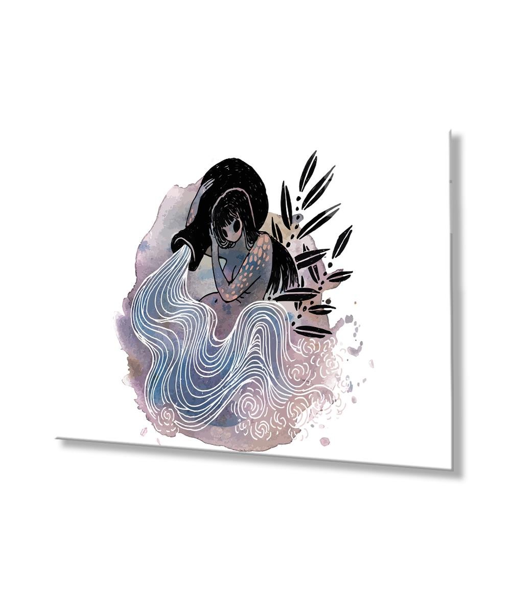 Kadınlar Bereket Sembolü Cam Tablo  4mm Dayanıklı Temperli Cam, Women Symbol of Fertility Glass Wall Art