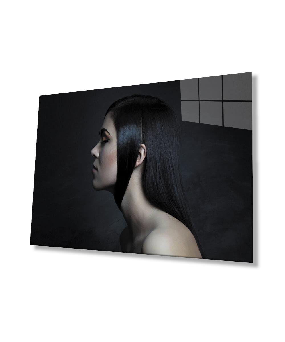 Kadınlar Cam Tablo  4mm Dayanıklı Temperli Cam, Women Glass Wall Art