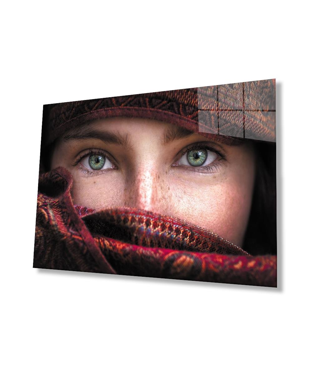Kadınlar Cam Tablo  4mm Dayanıklı Temperli Cam, Women Glass Wall Art