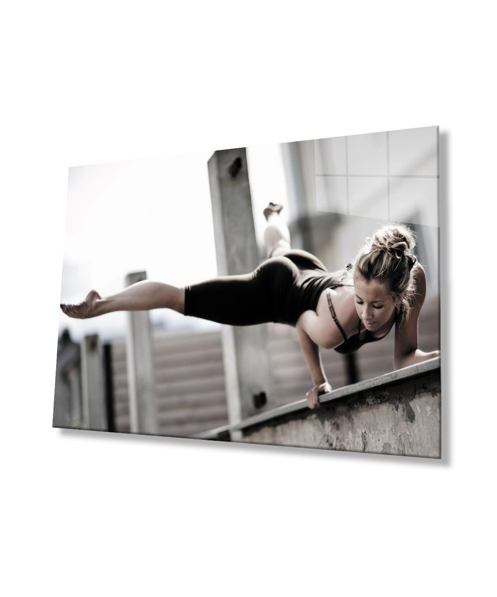Kadınlar Cam Tablo  4mm Dayanıklı Temperli Cam, Women Glass Wall Art