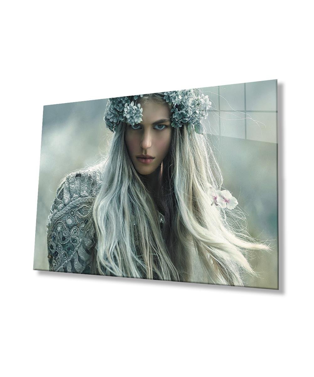 Kadınlar  Cam Tablo  4mm Dayanıklı Temperli Cam, Women Glass Wall Art