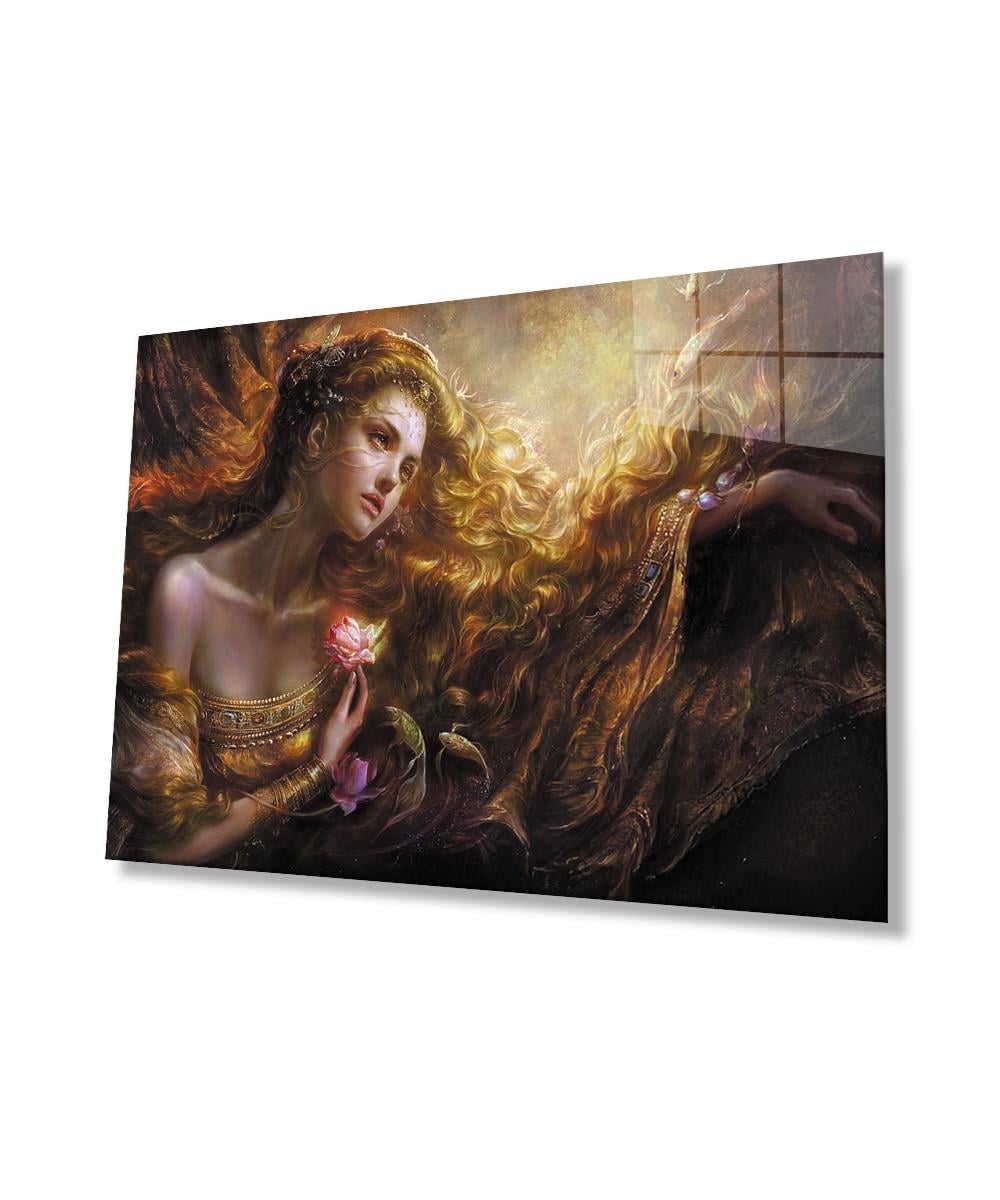 Kadınlar Cam Tablo  4mm Dayanıklı Temperli Cam, Women Glass Wall Art