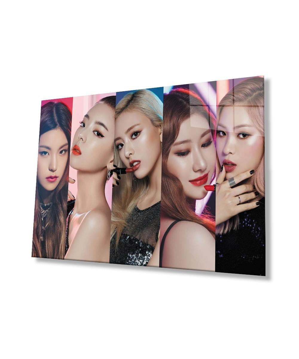 Kadınlar Cam Tablo  4mm Dayanıklı Temperli Cam, Women Glass Wall Art