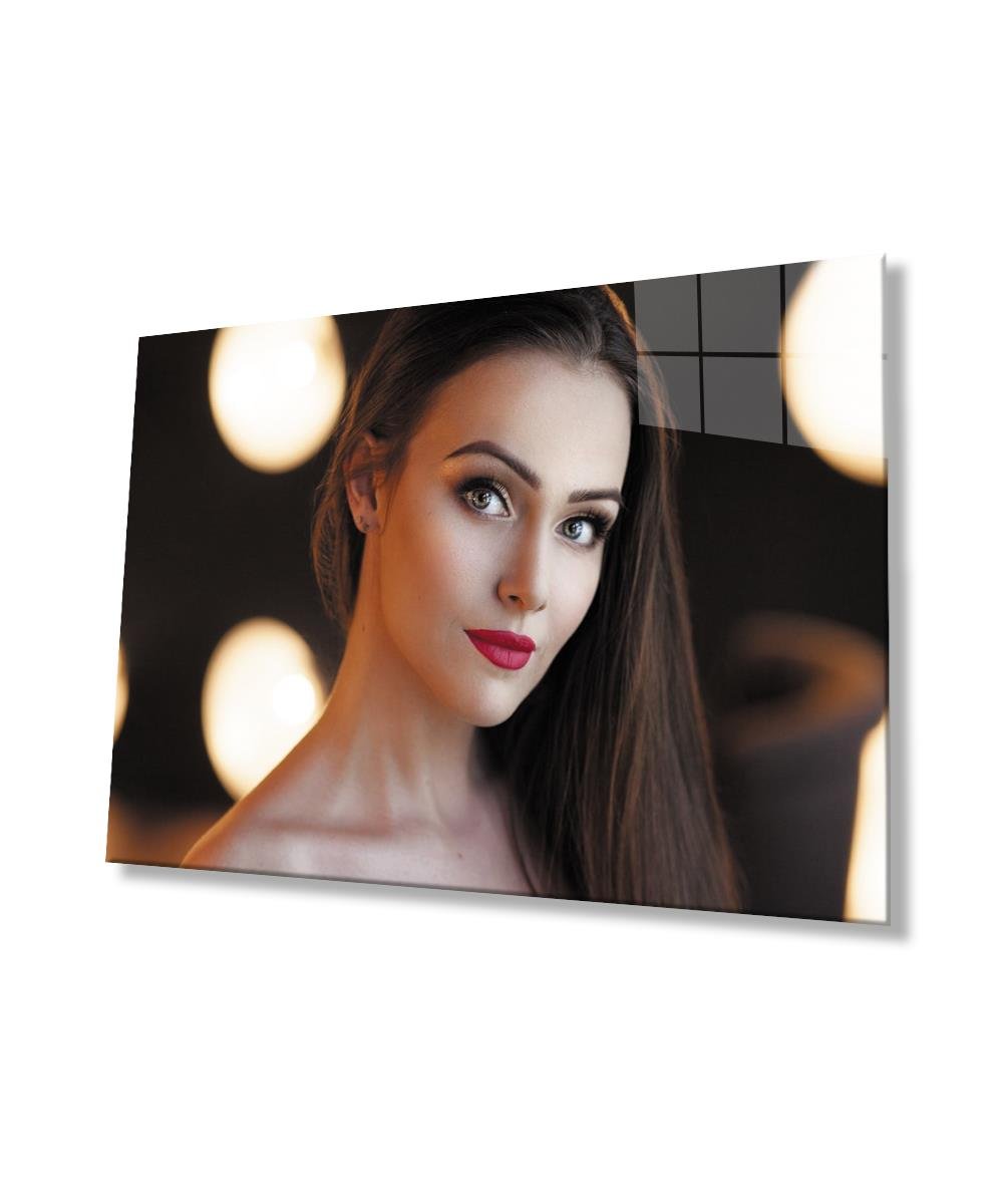 Kadınlar Cam Tablo  4mm Dayanıklı Temperli Cam,Women Glass Wall Art