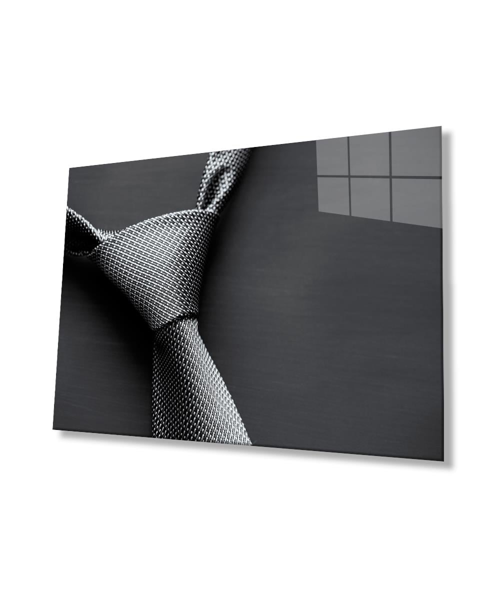 Kadınlar Kravat Cam Tablo  4mm Dayanıklı Temperli Cam, Women Tie  Glass Wall Art