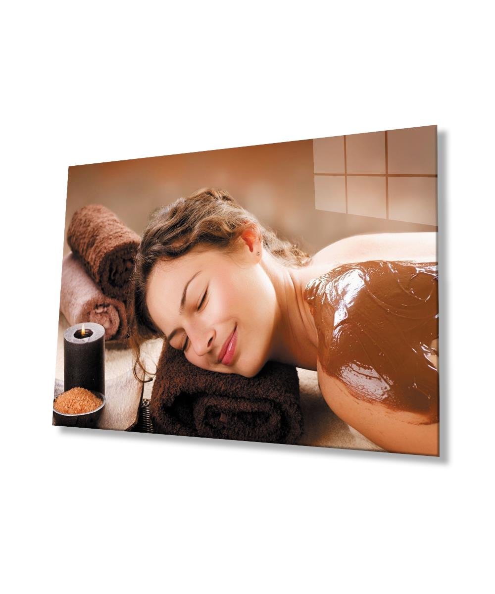 Kadınlar Masaj Spa Cam Tablo  4mm Dayanıklı Temperli Cam,Women Massage Spa Glass Wall Art