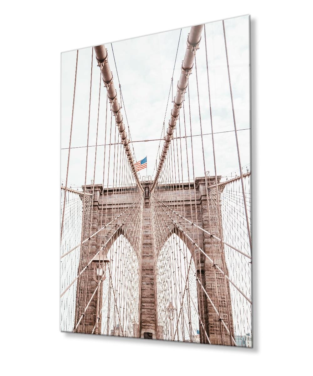 Köprü Cam Tablo  4mm Dayanıklı Temperli Cam, Bridge Glass Wall Decor