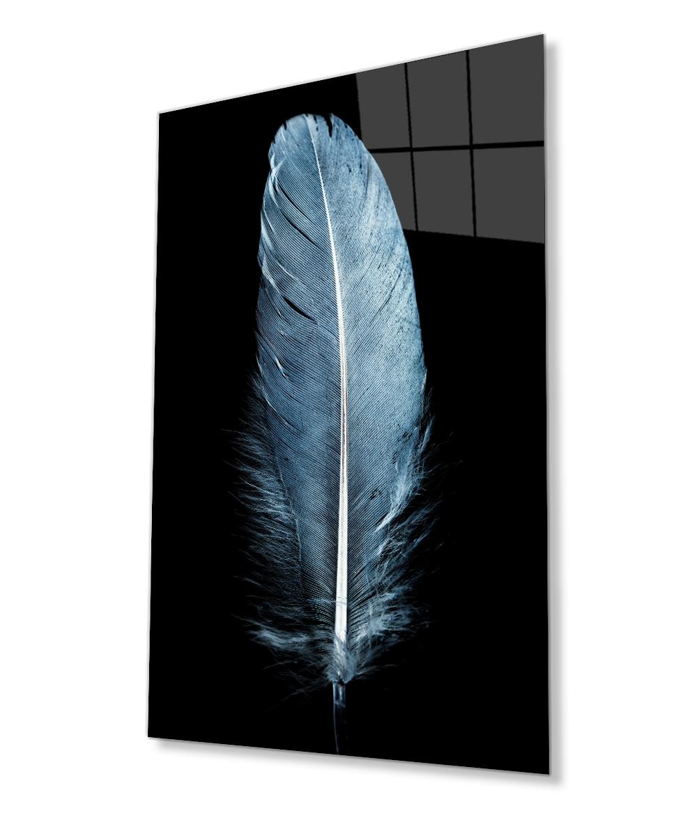 Mavi Tüy 4mm Dayanıklı Cam Tablo Temperli Cam, Glass Wall Decor
