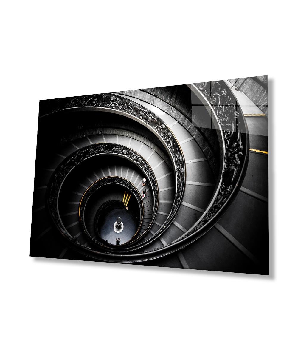 Merdiven Cam Tablo  4mm Dayanıklı Temperli Cam Stairs Glass Wall Art