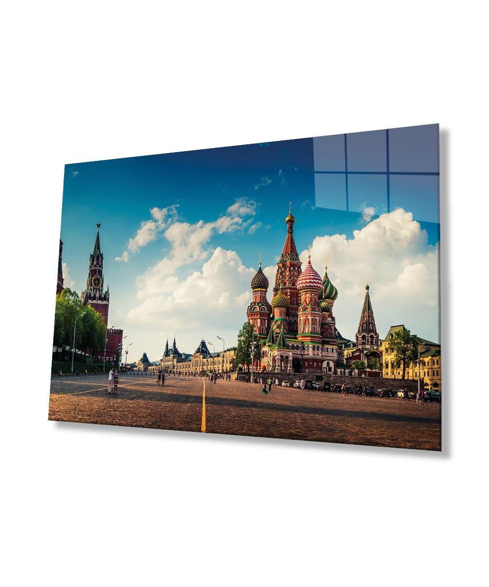 Moskova Cam Tablo  4mm Dayanıklı Temperli Cam, Moscow  Glass Wall Decor