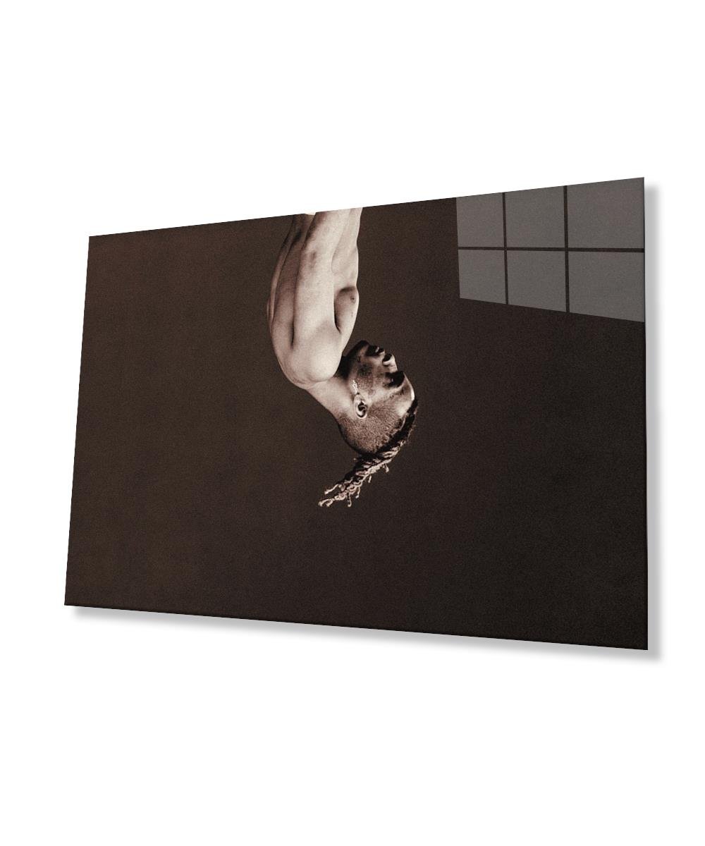 Siyah Beyaz İnsan Fotoğrafları Cam Tablo  4mm Dayanıklı Temperli Cam Black and White People Photos Glass Wall Art