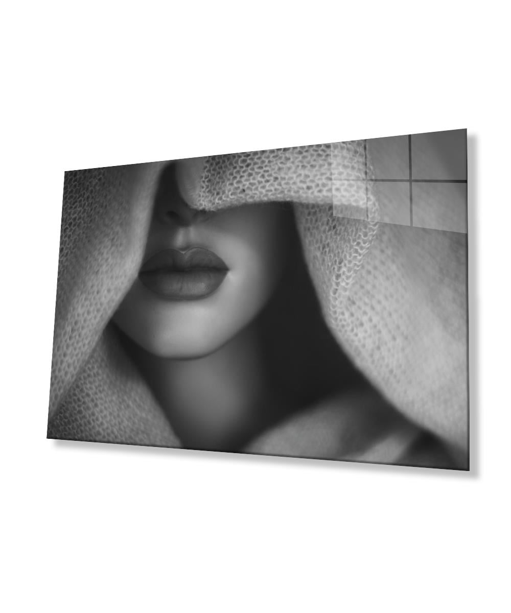 Siyah Beyaz İnsan Fotoğrafları Cam Tablo  4mm Dayanıklı Temperli Cam Black and White People Photos Glass Wall Art