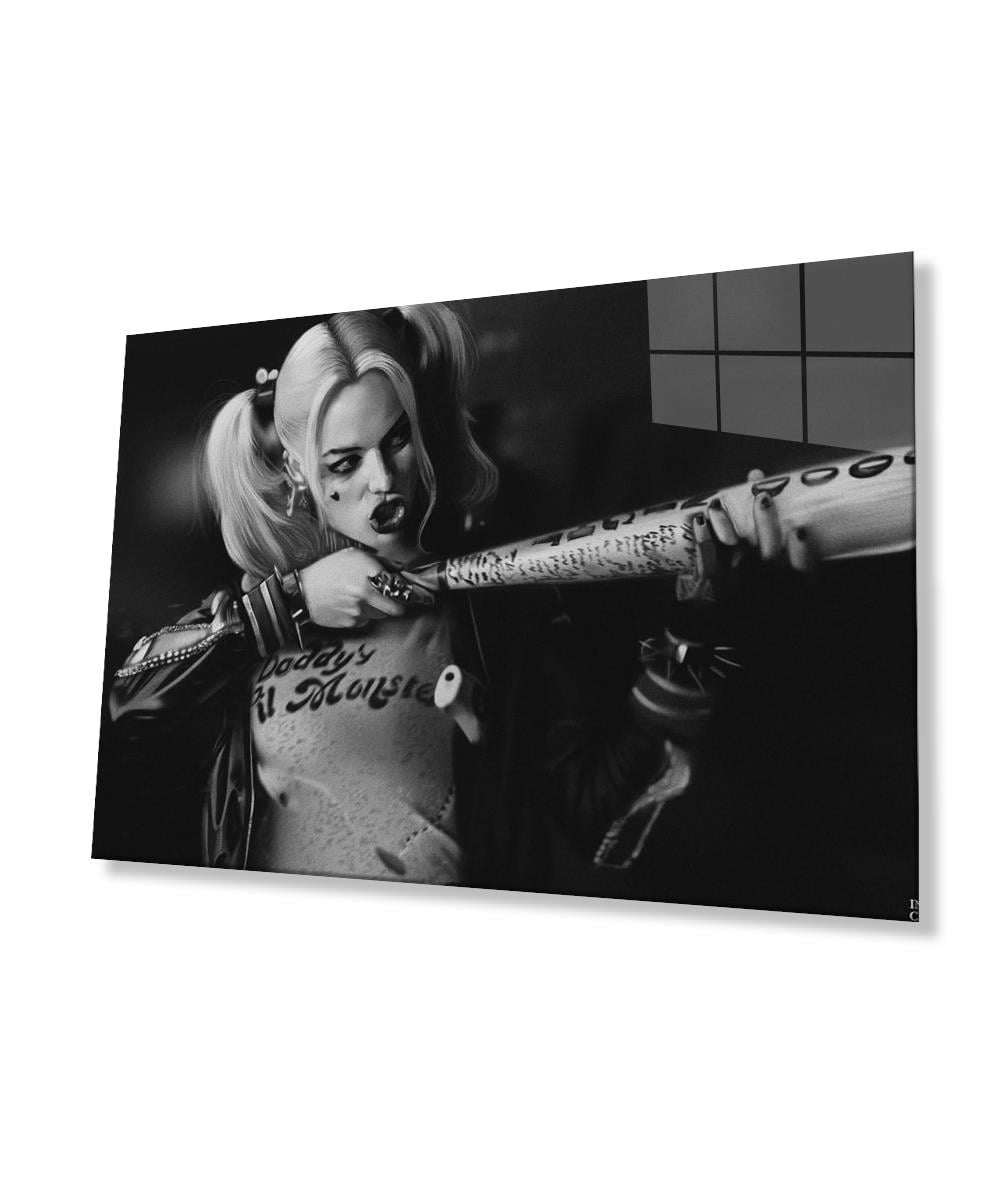 Siyah Beyaz İnsan Fotoğrafları  Kadın Cam Tablo  4mm Dayanıklı Temperli Cam Black and White People Photos Woman Glass Wall Art