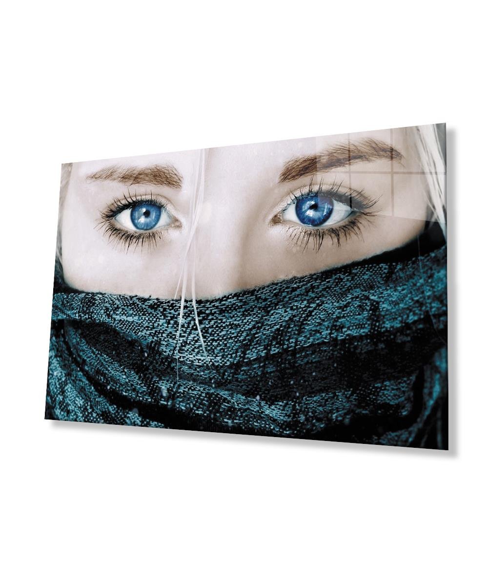 Siyah Beyaz İnsan Fotoğrafları Kadın Cam Tablo  4mm Dayanıklı Temperli Cam Black and White People Photos Woman Glass Wall Art