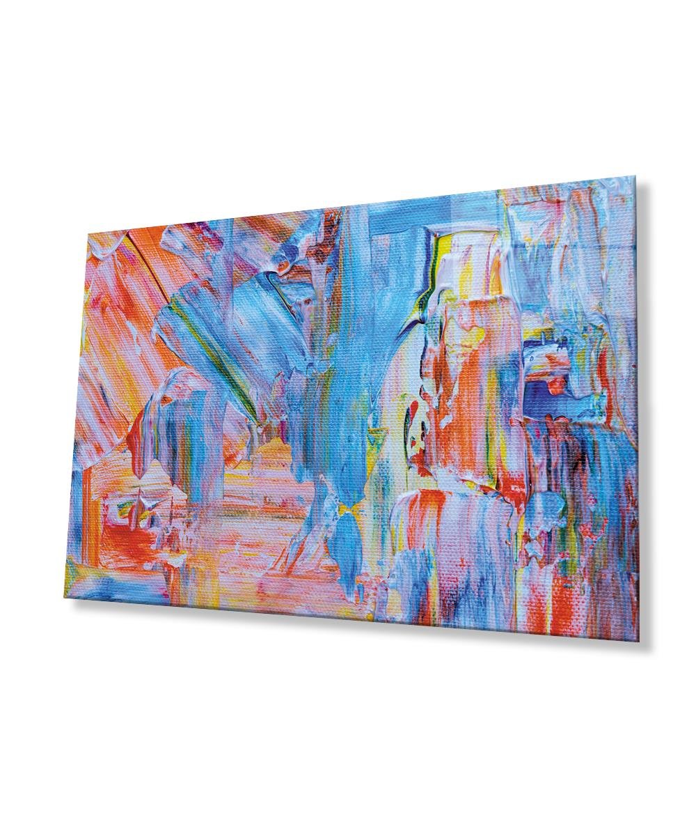 Soyut Cam Tablo  4mm Dayanıklı Temperli Cam Abstract Glass Wall Art