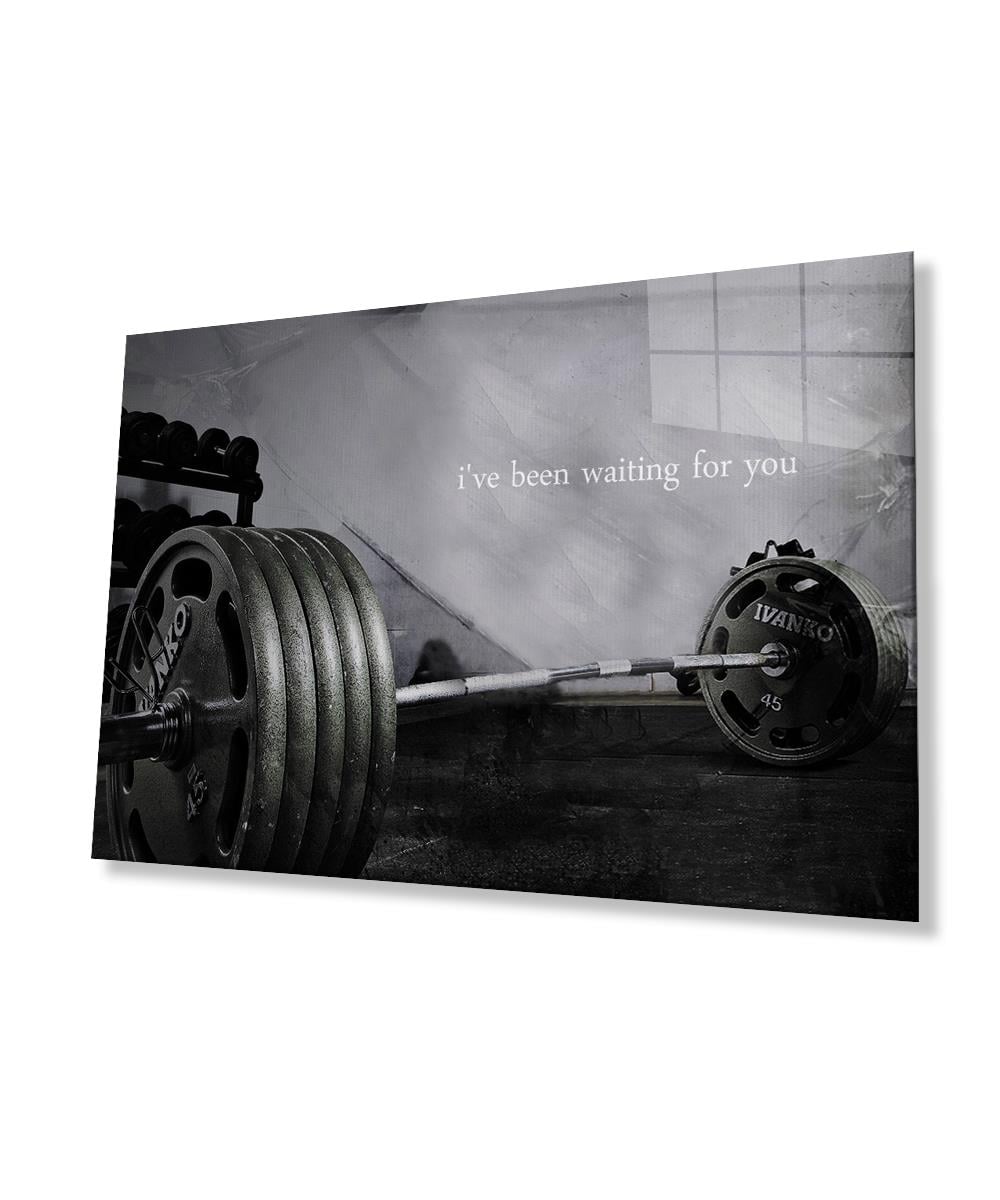 Spor Fitnes Cam Tablo  4mm Dayanıklı Temperli Cam Sports Fitness Wall Glass Art