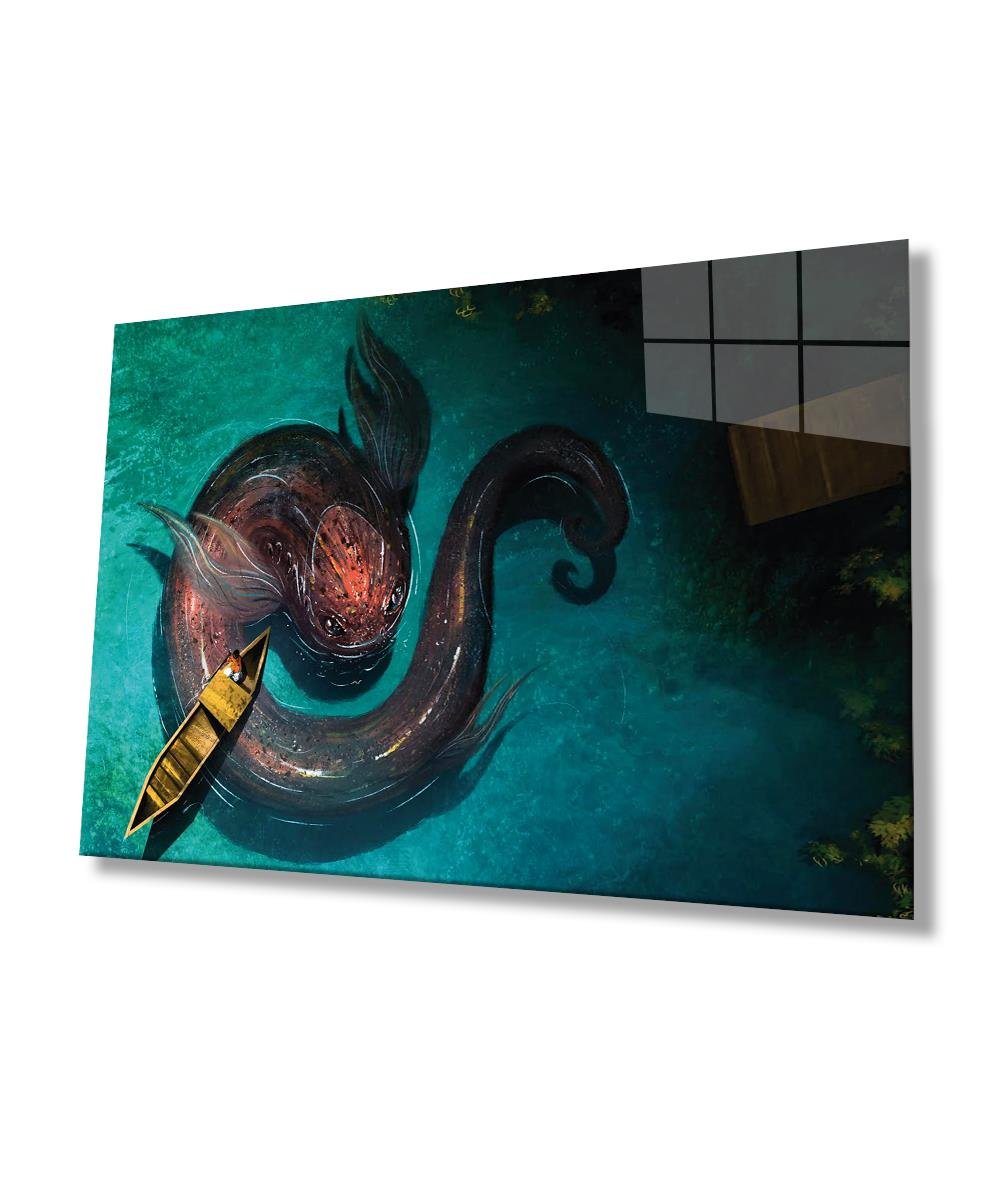 Sualtı Dünyası Cam Tablo  4mm Dayanıklı Temperli Cam, Marine Life Wall Art