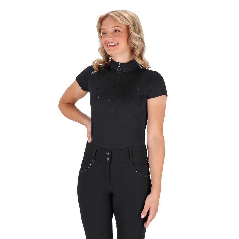Binici Bluzu - Oakleigh - Siyah - Kısa Kollu