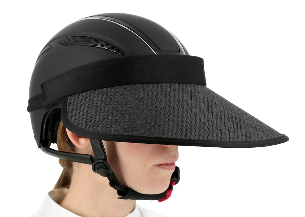 EQUITHÈME UV Protective Visor Kask Siperliği - Siyah