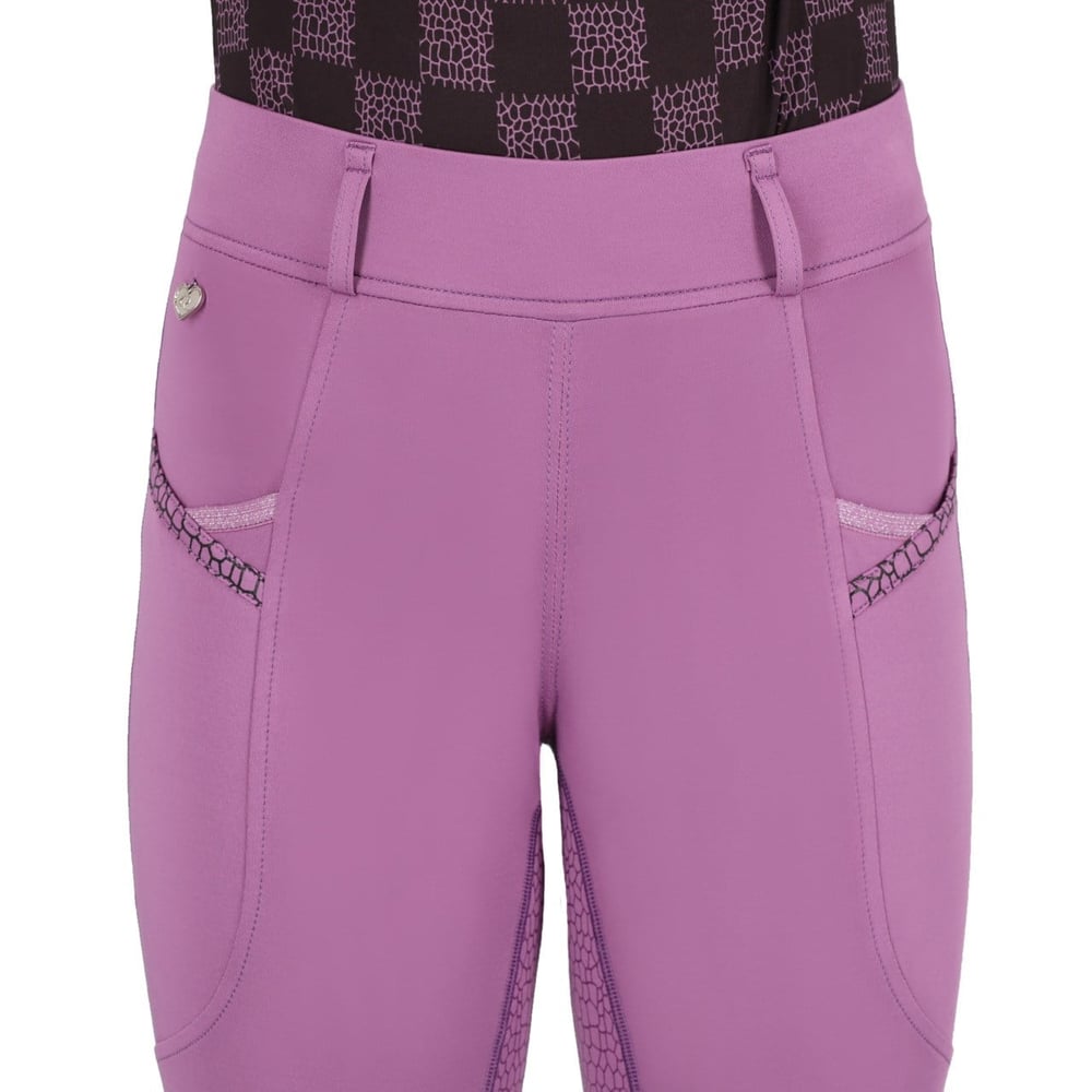 Genç Binici Taytı Lize Full Grip Violet