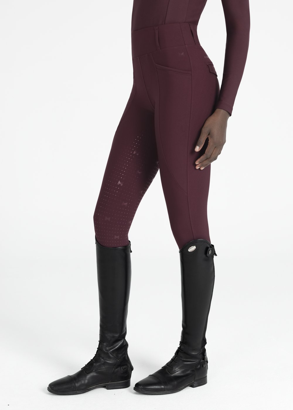 Pro Riding Binici Taytı (Bordo) Full Grip