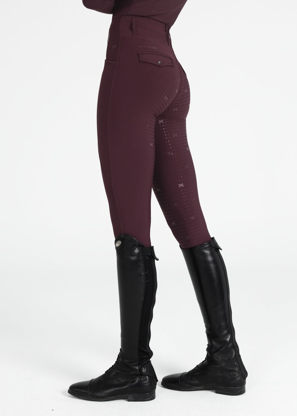 Pro Riding Binici Taytı (Bordo) Full Grip