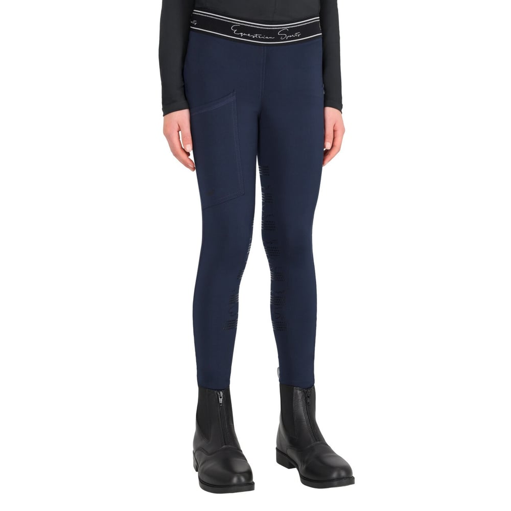 QHP Eden Junior Full Grip Çocuk Binici Taytı - Lacivert