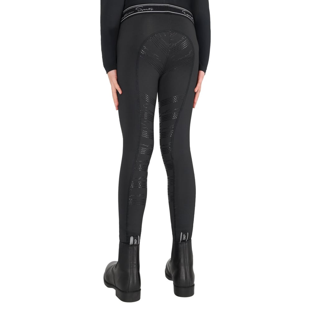 QHP Eden Junior Full Grip Çocuk Binici Taytı - Siyah