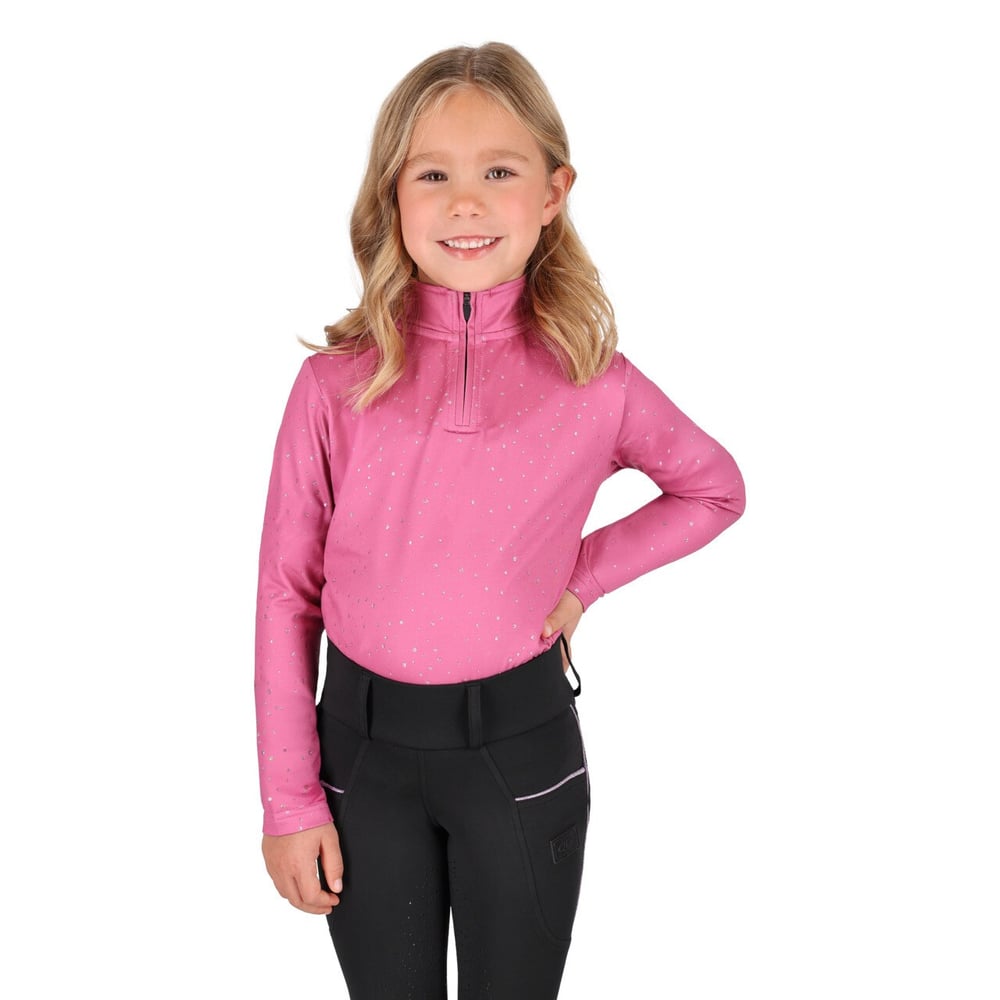 QHP Isalyn Junior İçi Şardonlu - Sim Detaylı - Çocuk Binici Bluzu